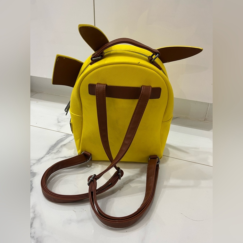 Pokemon Pikachu Loungefly Yellow Backpack Authentic - Picture 4 of 5